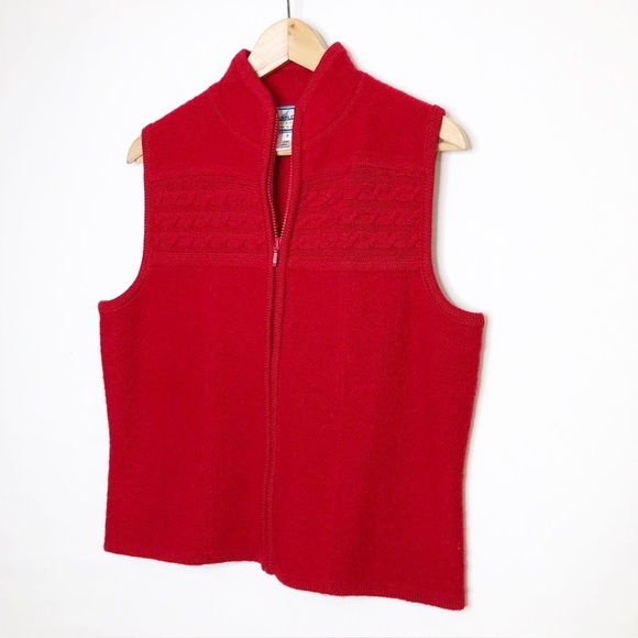 Pendleton red wool zipfront best - Picture 6 of 9